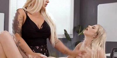 MOMMY'S GIRL - BBW MILF Wants Her Pussy Eaten by Stepdaughter and Asian Babe LuLu Chu at the Office