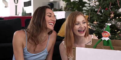 Andi Rose and Scarlet Skies are fucking with dirty Santa