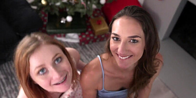 Andi Rose and Scarlet Skies are fucking with dirty Santa