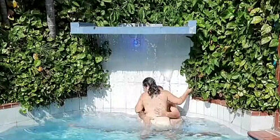 Chubby Latina is riding her next door neighbor's hard prick