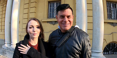 Sia Siberia is riding a horny stranger's hard dick on the couch