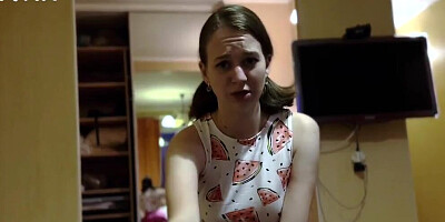 My stepsister thought that after sex I would buy her a dress