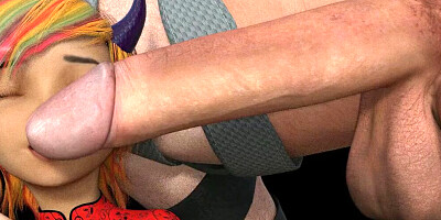 Tink stokes big man's cock episode 1 Hand job cum denial CFNM 3D small tits Tinker bell