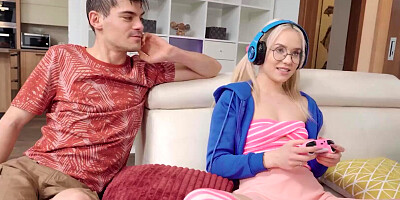 REALITY KINGS - Josh Has A Naughty Plan For Fucking With His Hot Gamer Stepsister Barbie Brill