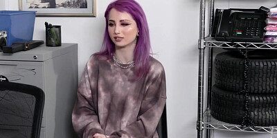 Emo teen shoplifter gets busted hard by a mall cop