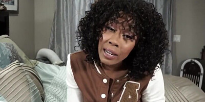 CUTE CURLY HAIRED EBONY TEEN MISTY STONE GETS CREAMPIED BY HER STEP DAD