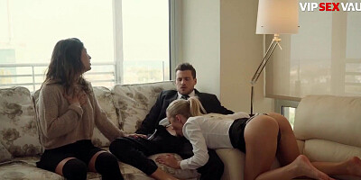 Julia Roca Consolation Threesome With Cuck Wife Sicilia & Cheating Husband - VIP SEX VAULT