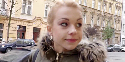 Blonde Czech cutie gets her juicy ass spanked and fucked by a horny foreigner