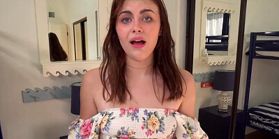 Pretty amateur girl blows her man and gets fucked in POV video