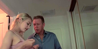 Blonde Stepdaughter Fucked Behind Mom's Back