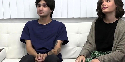 Blonde and brunette are taking turns on dude's hard cock