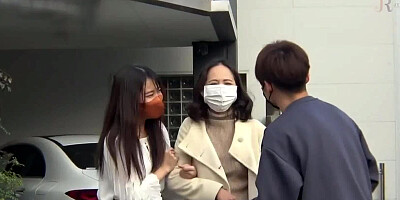 Asian MILF teaches her stepdaughter how to suck and fuck