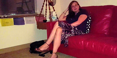 Slutty granny is getting shagged on the couch by her neighbor