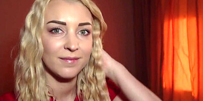 Juicy blonde Amaris sucks a dick and rides it in POV scene