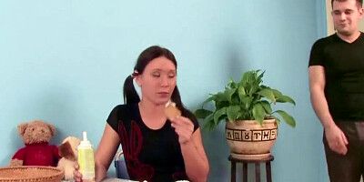 Bro Seduce Cute Step Sister Stacy to First Time Anal Sex