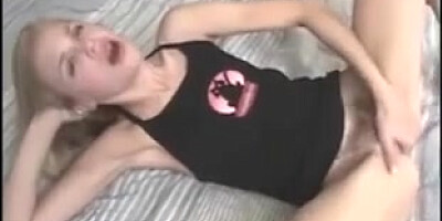 Her platinum-blonde virgin cunt gets destroyed