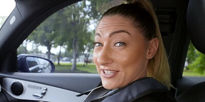 Slutty brunette sucks and rides a hard cock in POV video