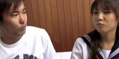 Momo Aizawa sucks and rubs dicks and has crack nailed