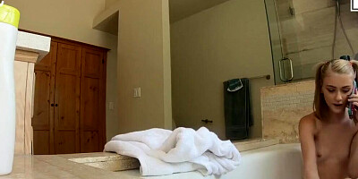 SPYFAM Stealthy Step Bro SPIES on Masturbating Step Sister