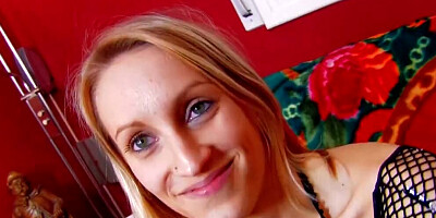 Round titted German babe getting her tight holes fucked hard