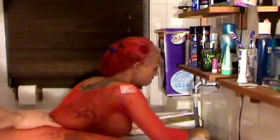German Step-sister get Fucked in Bathroom