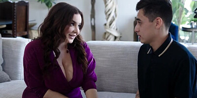 Busty BBW shakes those big tits while riding hard cock