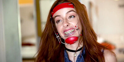 BraceFaced - Horny Teen gets Harness Fucked off