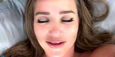 Athena Palomino is playing with boyfriend's prick in this close-up footage