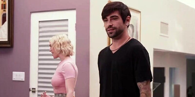 Blonde cutie Gracie sucks a hard cock and rides it