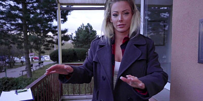 Gorgeous MILF Isabelle Deltore blows and fucks a stranger for some cash