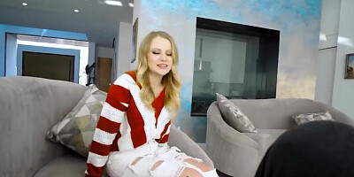 Paris White sucks a hard dick and rides it in POV-style video