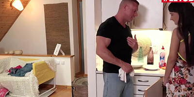 KINKY INLAWS, Sexy Teen Angie Moon Has Nasty Affair With Stepdad