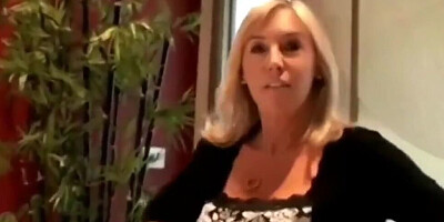Full-bosomed blonde cougar blows and rides that gifted stud