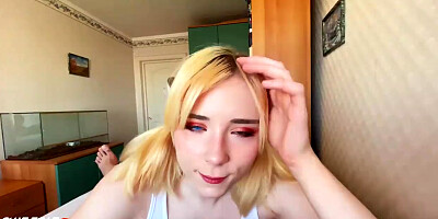Stay Home - Blowjob Dick StepBrother and Hard Pussy Fuck in Mask