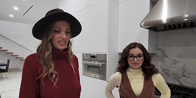 Leana Lovings shakes her bubble butt on stepdad's hard cock