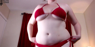 Trying on Bikinis and Swimsuits