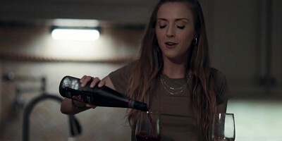 After a couple of drinks, two chicks were in the mood for lesbian sex