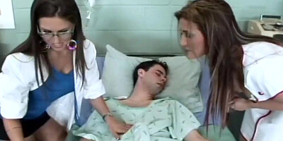 Naughty nurses Austin Kincaid & Rachel Roxxx are curing Ralph Long with sex