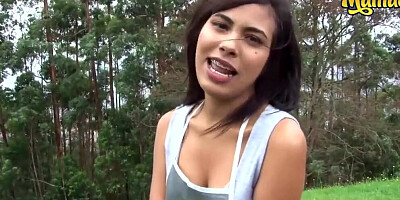 Picked up in public, the young sweetheart is lured into a hardcore banging