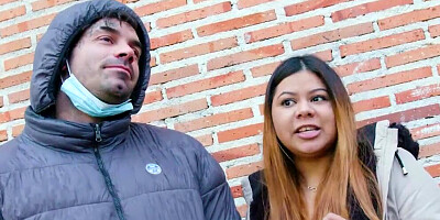 Amateur and fat Latina Yiyi Candy shows her body in public before a HARDCORE FUCK!