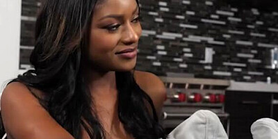 Ebony babe Evi Rei wants a white cock