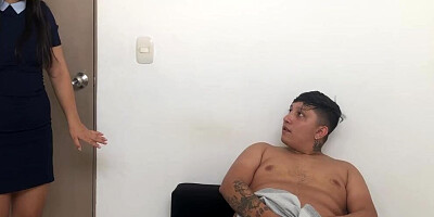 My stepmother finds me masturbating - Spanish porn