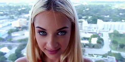 Adorable blonde was ready to take on a big cock with her mouth and pussy