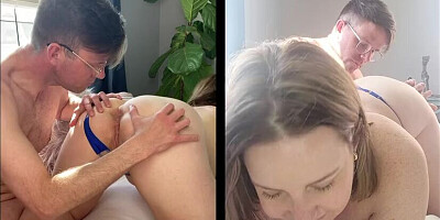 First time anal! Taking her anal virginity, asshole licking, cumshot on ass