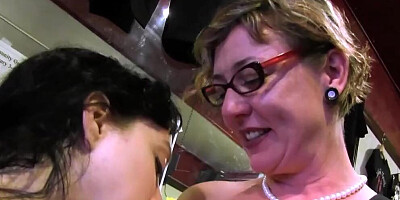 Rough around the edges, lesbians decide it is time to eat each other out