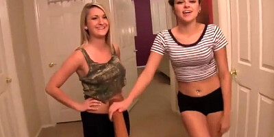 StepDaughter and friend fuck daddy POV