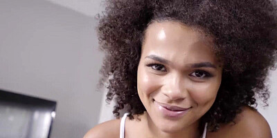 Cute curly-haired babe is banged in a bathroom by her stepbro