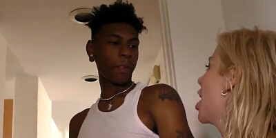 Cuckold watches as Alexis Fawx is being fucked by two black studs