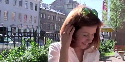 Redhead babe drilled at casting