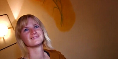 Blonde student taken in the park and fucked anally at home